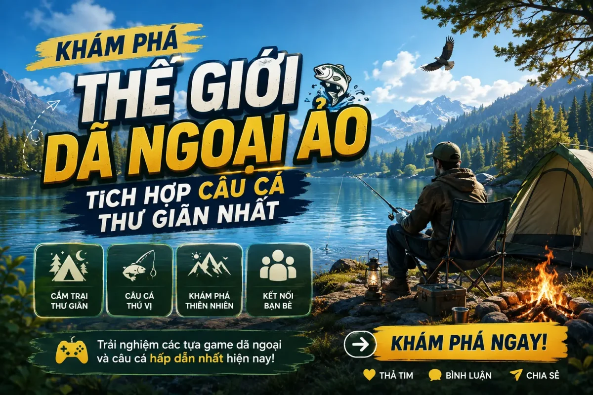 Khám Phá Thế Giới Dã Ngoại Ảo Tích Hợp Câu Cá Thư Giãn Nhất