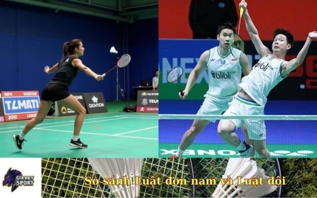 Luật sân cầu lông đơn và đôi