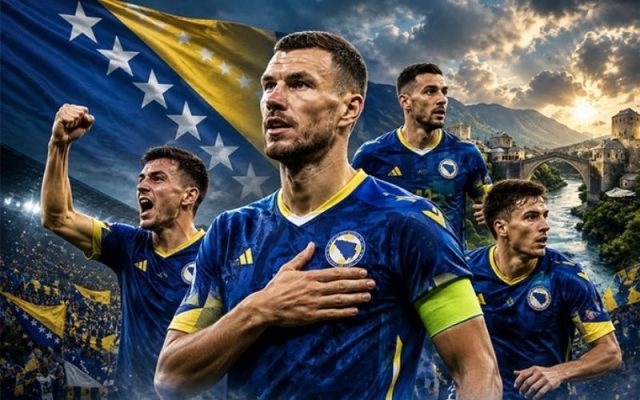 Edin Dzeko thể hiện đẳng cấp săn bàn trong màu áo đội tuyển quốc gia